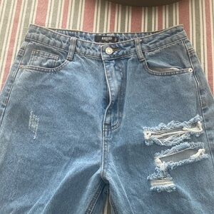 New without tags Misguided Tall dad Jean with distressed detail US6